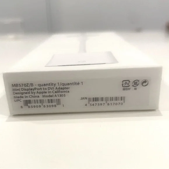 NWT Apple DisplayPort to DVI Adapter - Picture 4 of 4